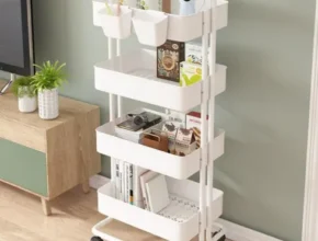 요즘 핫한 스퀘어가든 타워트롤리 이동식 멀티 4단 수납장 최고 인기 제품