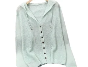 특가 라씨엔토 24 SUMMER 펀칭 후드 니트 집업슬리브리스 탑  핫 아이템